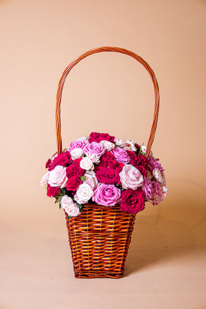 Basket Of Vintage Elegance